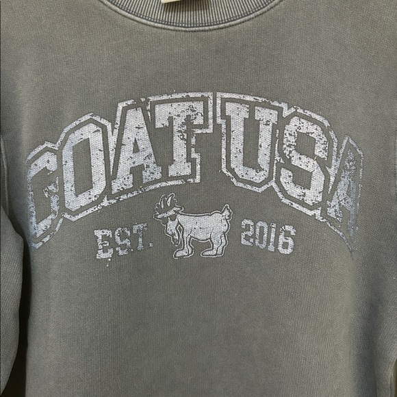 GOAT USA Men's Blue Crewneck Sweatshirt size small - Picture 2 of 6